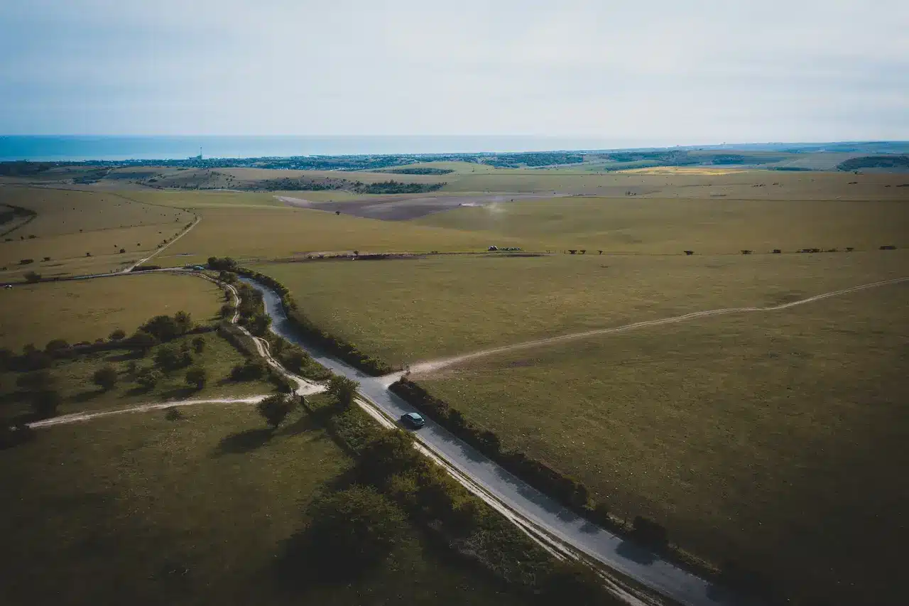 Aerial View of Field Explore Beaulieu Airfield