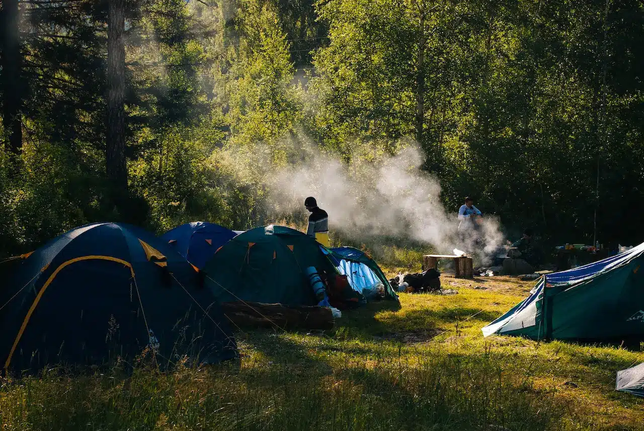 Blue Tents Matley Wood Caravan Park and Campsite
